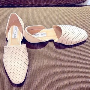 Jimmy Choo New Flats. Color White / Silver. Made in Italy. 
Size EU 36